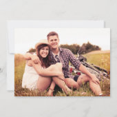 Hochzeit von Minimalistischem Foto Save The Date (Rückseite)