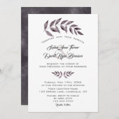 Hochzeit von Minimalistischen Aquarellfarben Einladung (Vorne/Hinten)