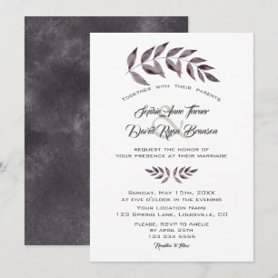 Hochzeit von Minimalistischen Aquarellfarben Einladung