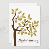 Hochzeit von modernen Brautpartys mit Goldfolie Einladung (Vorne/Hinten)