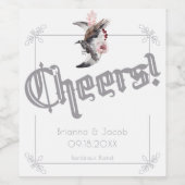 Hochzeit von Mond und Raven Weinetikett (Einzelnes Label)