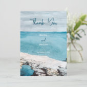 Hochzeit von Monogram, Wasserfarbe Dankeskarte (Stehend Vorderseite)