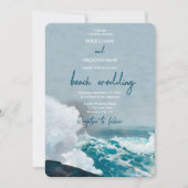 Hochzeit von Monogram, Wasserfarbe Einladung (Vorderseite)