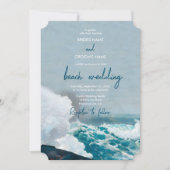 Hochzeit von Monogram, Wasserfarbe Einladung (Vorderseite)