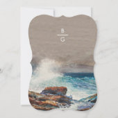 Hochzeit von Monogram, Wasserfarbe Einladung (Rückseite)