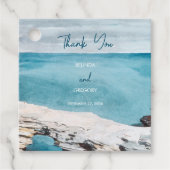 Hochzeit von Monogram, Wasserfarbe Geschenkanhänger (Vorderseite)