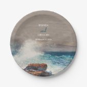 Hochzeit von Monogram, Wasserfarbe Pappteller (Vorderseite)