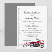 Hochzeit von Motorrädern und Herz