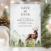 Hochzeit von Mountain Forest Deer Foto Save The Date