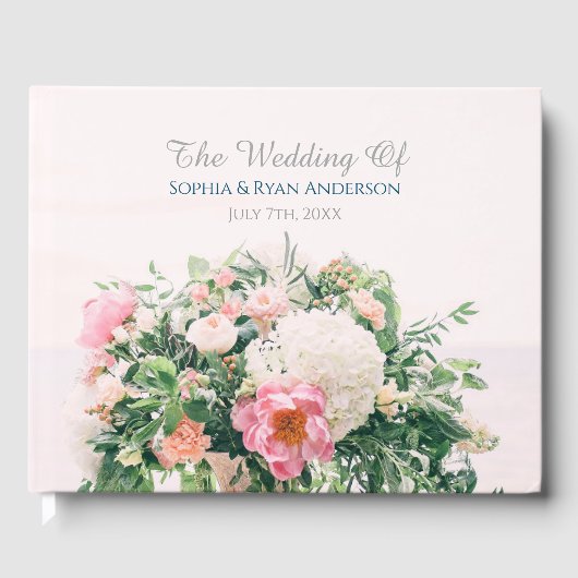 Hochzeit von, Namen und Datum, Heimwerker-Fotos Gästebuch (Vorderseite)