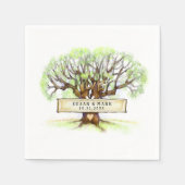 Hochzeit von Napkins - Der Liebe-Baum Serviette (Vorderseite)