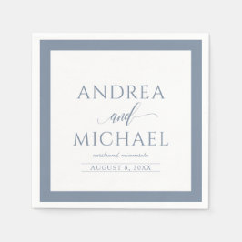 Hochzeit von Napkins | Luxe Calligraphie (Dusty Bl Serviette