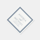 Hochzeit von Napkins | Luxe Calligraphie (Dusty Bl Serviette (Ecke)