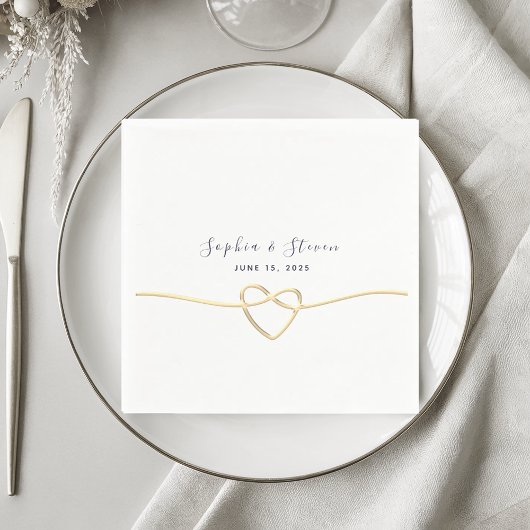 Hochzeit von Napkins mit dem Herzen Serviette