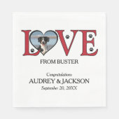 Hochzeit von Napkins mit Hunde-Foto Serviette (Vorderseite)