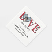 Hochzeit von Napkins mit Hunde-Foto Serviette (Ecke)