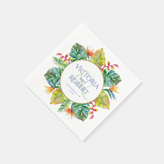 Hochzeit von Napkins | Tropenfarben Serviette (Ecke)