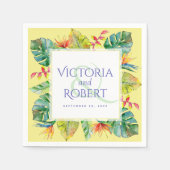 Hochzeit von Napkins | Tropenfarben Serviette (Vorderseite)