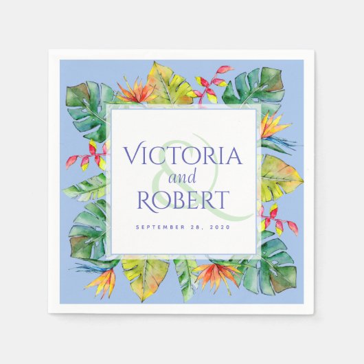 Hochzeit von Napkins | Tropenfarben Serviette (Vorderseite)