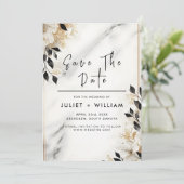 Hochzeit von Naturwerksteinen Save The Date (Stehend Vorderseite)