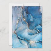 Hochzeit von Nautic Navy und Gold Agate Anchor Einladung (Rückseite)