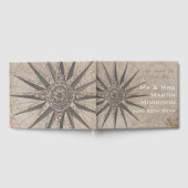 Hochzeit von Nautical Compass Ocean Yacht Gästebuch (Voll)