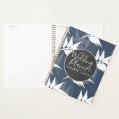 Hochzeit von Navy Blue Blätter Floral Silohuette Planer (Anzeige)