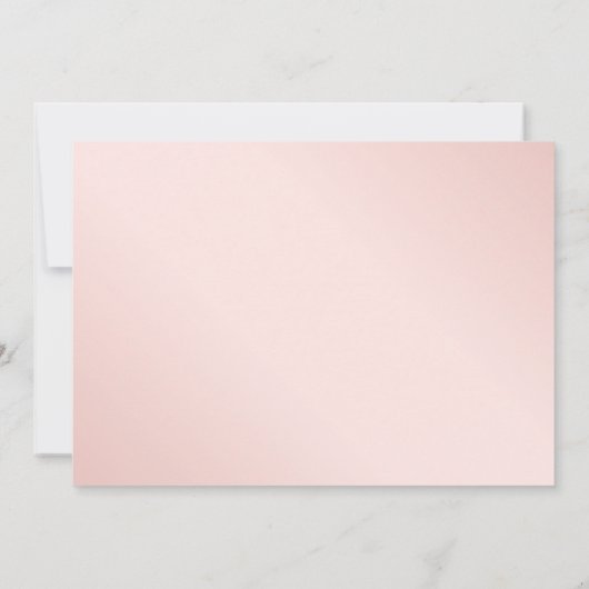 Hochzeit von Navy Blue Blush Pink Rose Gold Save The Date (Rückseite)