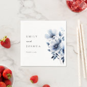 Hochzeit von Navy Blue Floral Serviette (Beispiel)