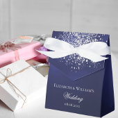 Hochzeit von Navy-Blue-Glitzer Geschenkschachtel