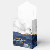Hochzeit von Navy Blue Gold Agate Geschenkschachtel (Geöffnet)