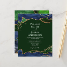 Hochzeit von Navy Blue & Green Agate