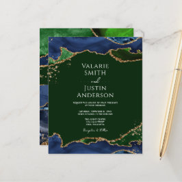 Hochzeit von Navy Blue & Green Agate