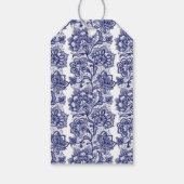 Hochzeit von Navy Blue Lace Geschenkanhänger (Rückseite)
