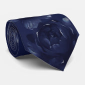 Hochzeit von Navy Blue Sapphire Peony Krawatte (Gerollt)