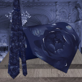 Hochzeit von Navy Blue Sapphire Peony Krawatte