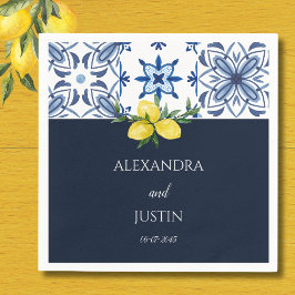 Hochzeit von Navy Blue Serviette