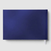 Hochzeit von Navy-Blue-Silver-Foto Gästebuch (Rückseite)