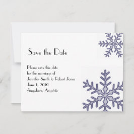 Hochzeit von Navy Blue Snowflake Save the Date