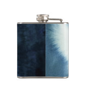 Hochzeit von Navy Blue Trauzeuge Flachmann (Rückseite)