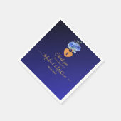 Hochzeit von Navy Blue und Burnt Orange Serviette (Ecke)