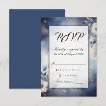 Hochzeit von Navy Blue und Gold Floral