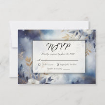 Hochzeit von Navy Blue und Gold Floral