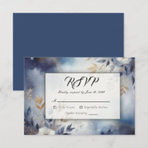 Hochzeit von Navy Blue und Gold Floral