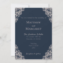 Hochzeit von Navy Blue und Lace
