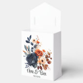 Hochzeit von Navy Blue und Orange Peony Geschenkschachtel (Geöffnet)
