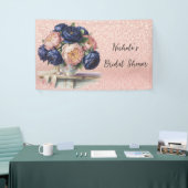 Hochzeit von Navy Blue und Rose Gold Banner (Messeveranstaltung)