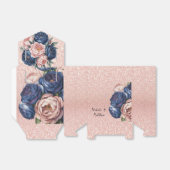 Hochzeit von Navy Blue und Rose Gold Geschenkschachtel (Ungefaltet)