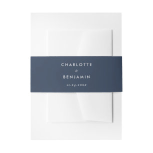 Hochzeit von Navy Blue und Silver Einladungsbanderole