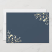 Hochzeit von Navy Blue und Terracotta rettet das D Save The Date (Rückseite)